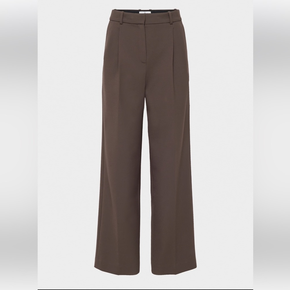 Aritzia Pleated Brown Trouser